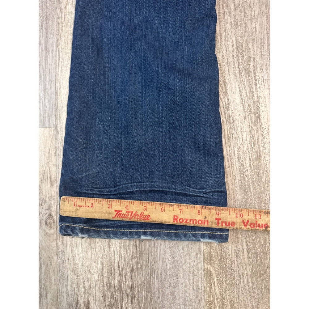 Women’s Dark Wash Bootcut Jeans - Blue - Picture 9 of 9